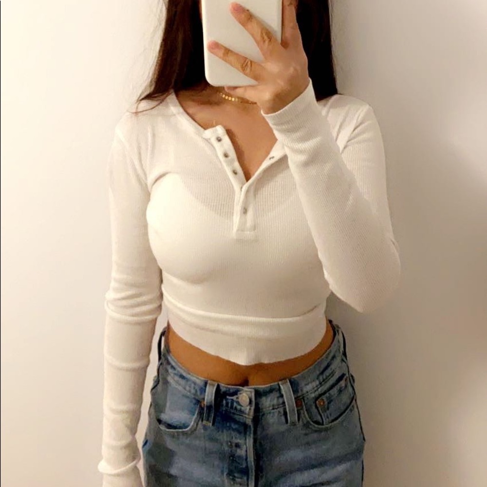 Brandy Melville White Long Sleeve